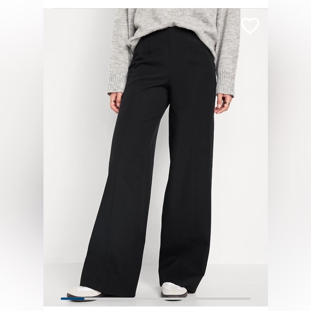 High-Waisted Pull-On Pixie Wide-Leg Pants